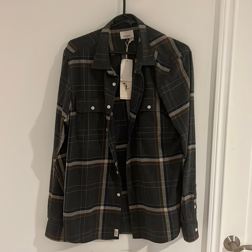 Button down plaid Civil Society shirt